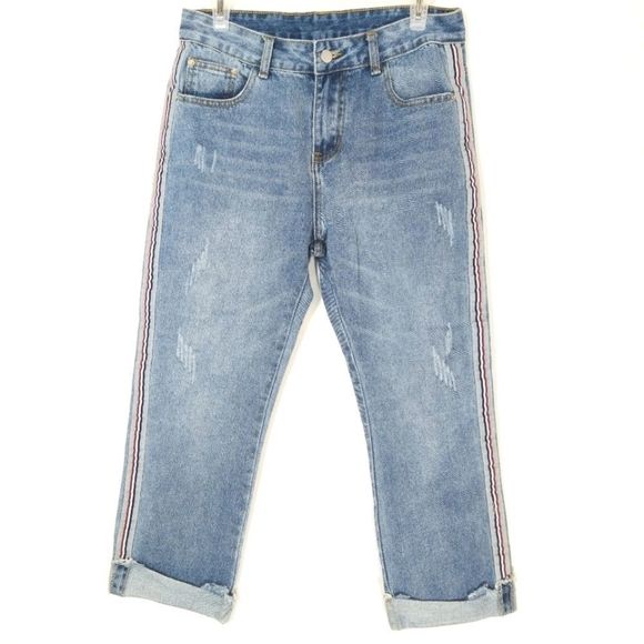 Hayden Los Angeles Chic Distressed Capri Woman's M - Picture 1 of 6